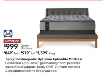 Sleep Country Sealy posturepedic optimum aphrodite mattress offer