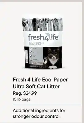 Petvalu Fresh 4 life eco-paper ultra soft cat litter offer
