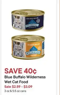 Petvalu Blue buffalo wilderness wet cat food offer