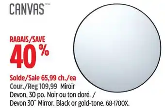Canadian Tire Canvas devon 30 mirror offer