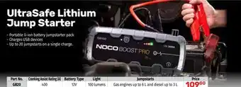 Bumper to Bumper Ultrasafe lithium jump starter offer