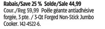 Canadian Tire Paderno 3-qt forged non-stick jumbo cooker offer