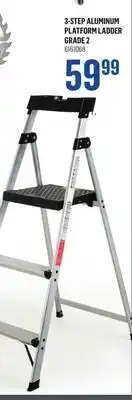 Canac 3-step aluminum platform ladder grade 2 offer