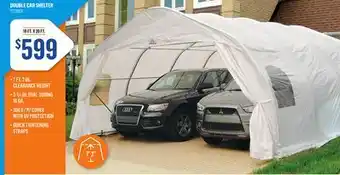 Canac Double car shelter offer