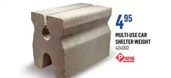 Canac Multi-use car shelter weight offer