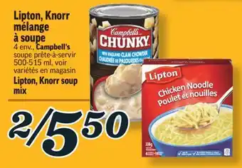 Marché Richelieu Mélange à soupe lipton, knorr | lipton, knorr soup mix offer