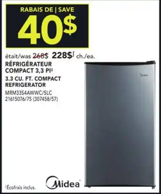RONA Midea 3.3 cu. ft. compact refrigerator offer