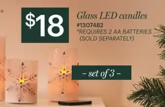 Giant Tiger Glass led candles offer