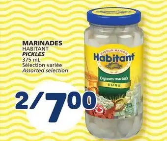 Marché Bonichoix Habitant pickles offer