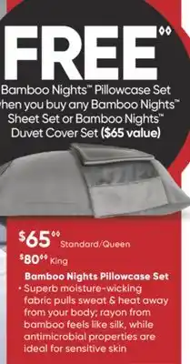 Dormez Vous Bamboo nights pillowcase set offer