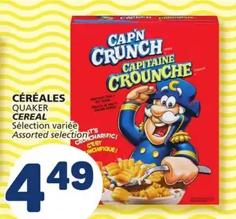 Marché Bonichoix Quaker cereal offer