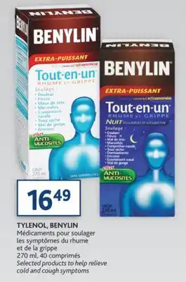 Brunet Tylenol, benylin médicaments pour soulager les symptômes du rhume et de la grippe offer