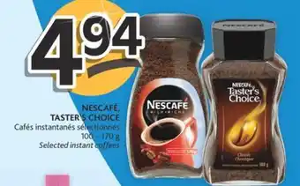 Brunet Nescafé, taster's choice cafés instantanés sélectionnés offer