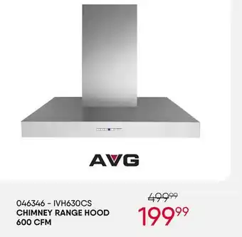 Meubles RD Avg chimney range hood 600 cfm offer