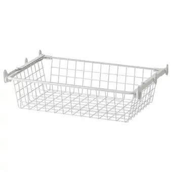 IKEA Aurdal wire basket with pull-out rail, white, 22 1/4x15 3/4 offer