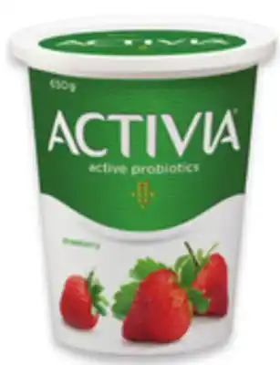 Walmart Activia tubs 650 g offer