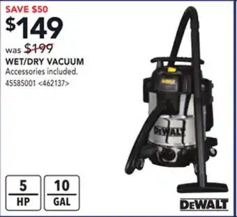 Lowe's Dewalt wet/dry vacuum offer