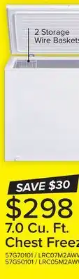 Leon's L2 white chest freezer (7.0 cu. ft.) - lrc07m2awwc offer