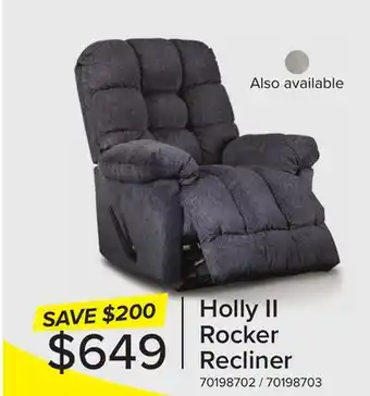 Leon's Holly ii rocker recliner - gunmetal offer