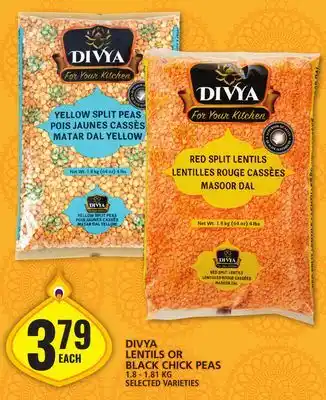 Food Basics Divya lentils or black chick peas offer