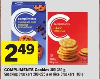 Foodland Compliments cookies 300-350 g, snacking crackers 200-225 g or rice crackers 100 g offer