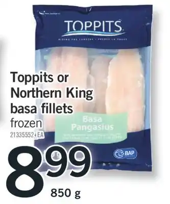 Fortinos Toppits or northern king basa fillets 850 g offer