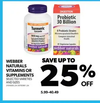 Real Canadian Superstore Webber naturals vitamins or supplements offer