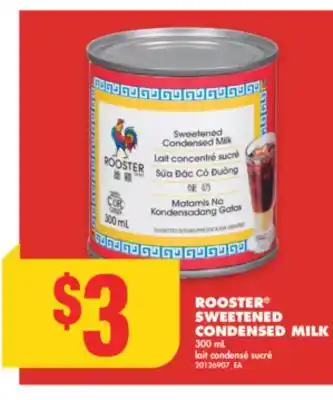 No Frills Rooster sweetened condensed milk, 300 ml offer
