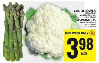 Food Basics Cauliflower or asparagus offer