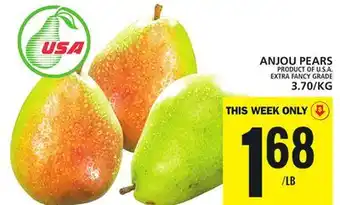 Food Basics Anjou pears offer