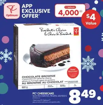 Real Canadian Superstore Pc cheesecake, 420/600 g offer