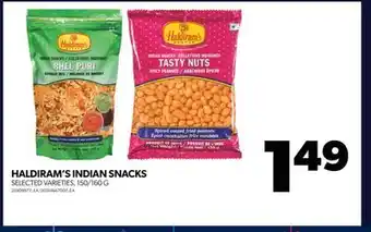 Real Canadian Superstore Haldiram's indian snacks, 150/160 g offer