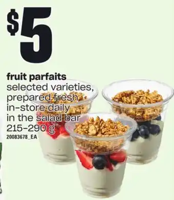 Independent Grocer Fruit parfaits, 215-290 g offer