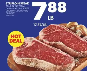 Real Canadian Superstore Striploin steak offer