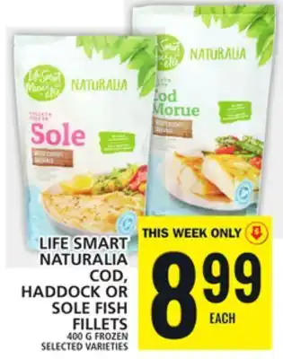 Food Basics Life smart naturalia cod, haddock or sole fish fillets offer