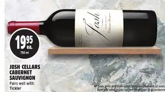 Metro Josh cellars cabernet sauvignon offer