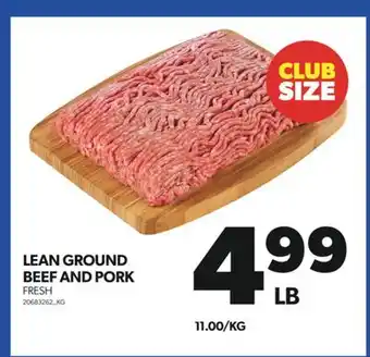 Real Canadian Superstore Lean ground beef and pork offer