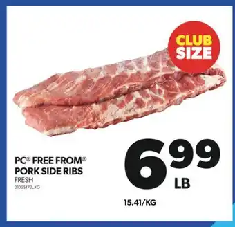 Real Canadian Superstore Pc free from pork side ribs offer