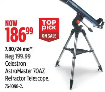 Canadian Tire Celestron astromaster 70az refractor telescope offer