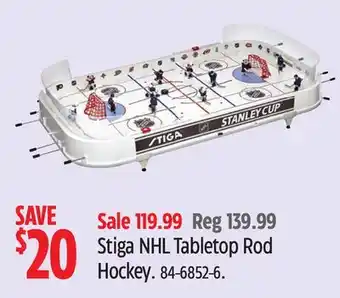 Canadian Tire Stiga nhl tabletop rod hockey offer