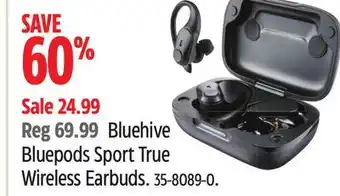 Canadian Tire Bluehive bluepods sport true wireless earbuds offer