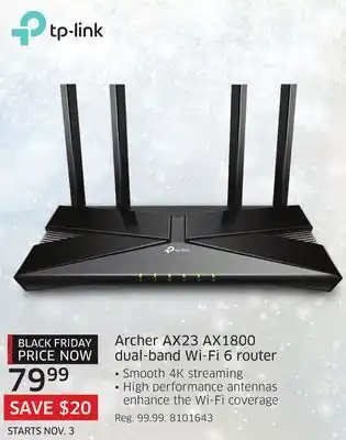 The Source Tp-link archer ax23 ax1800 dual-band wi-fi 6 router offer