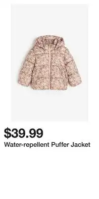 H&M Water-repellent puffer jacket offer