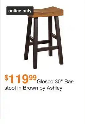 Ashley Furniture Glosco 30 barstool in brown by ashley offer