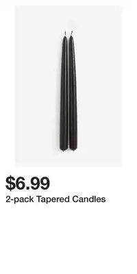 H&M 2-pack tapered candles offer