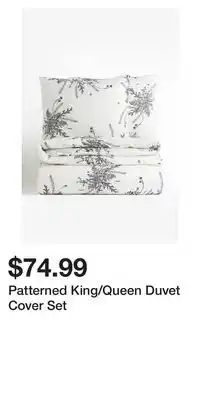 H&M Patterned king/queen duvet cover set offer