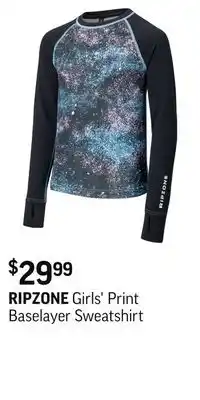 Sport Chek Girls' print baselayer sweatshirt offer