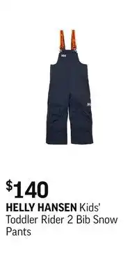 Sport Chek Kids' toddler rider 2 bib snow pants offer