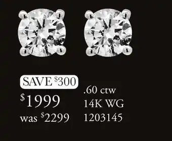 Charm Diamond Glacier fire 14k white gold canadian 0.60ctw diamond stud earrings offer