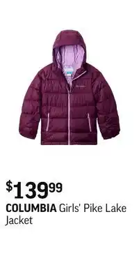 Sport Chek Girls' pike lake jacket offer